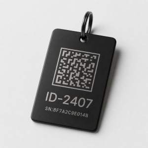 Matte Black Utility ID Tag